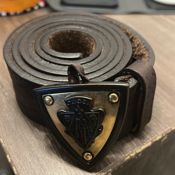 Gucci Brown Leather Belt - Picture 1 of 6